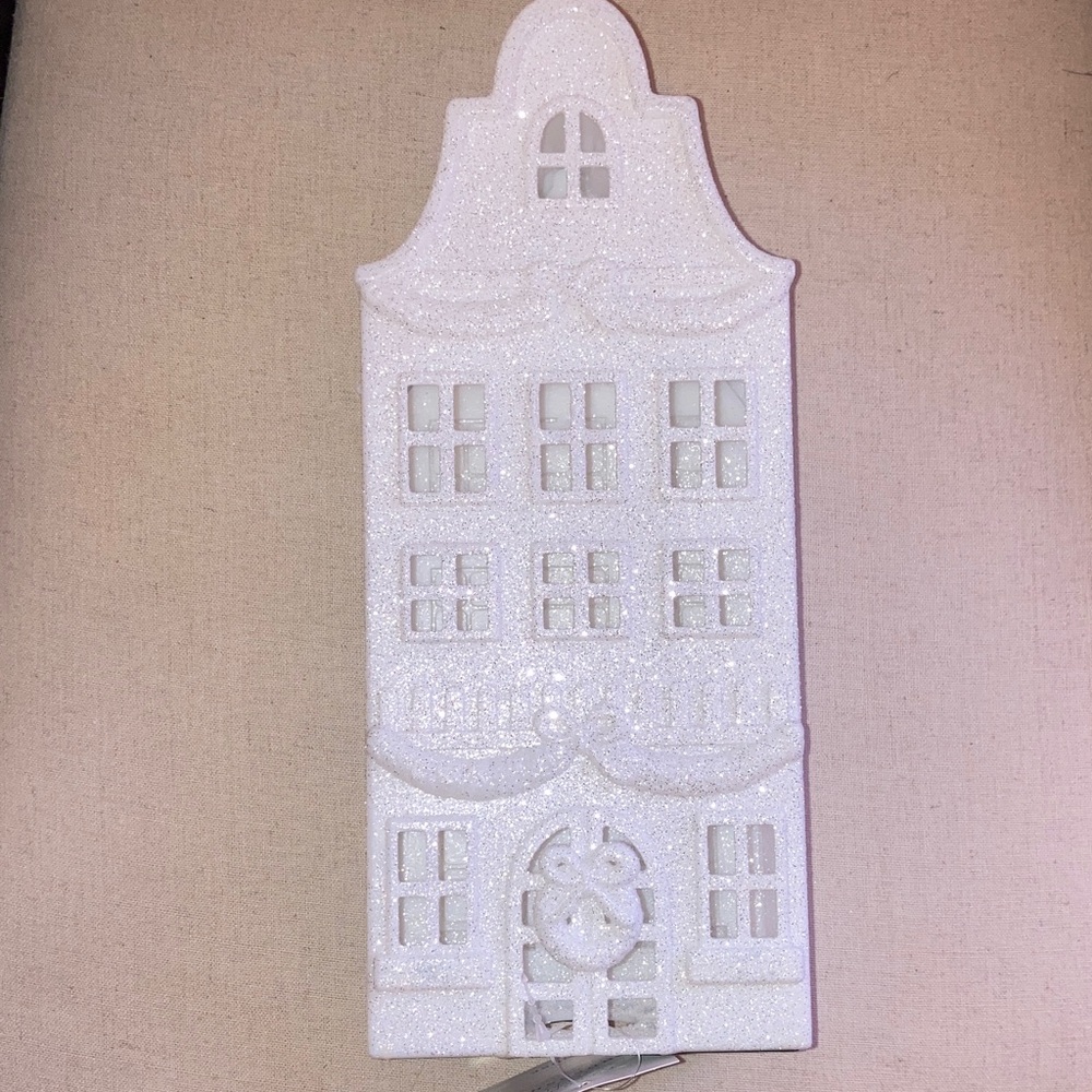 Wondershop at Target White Glitter Decorative Holiday House New With Tag